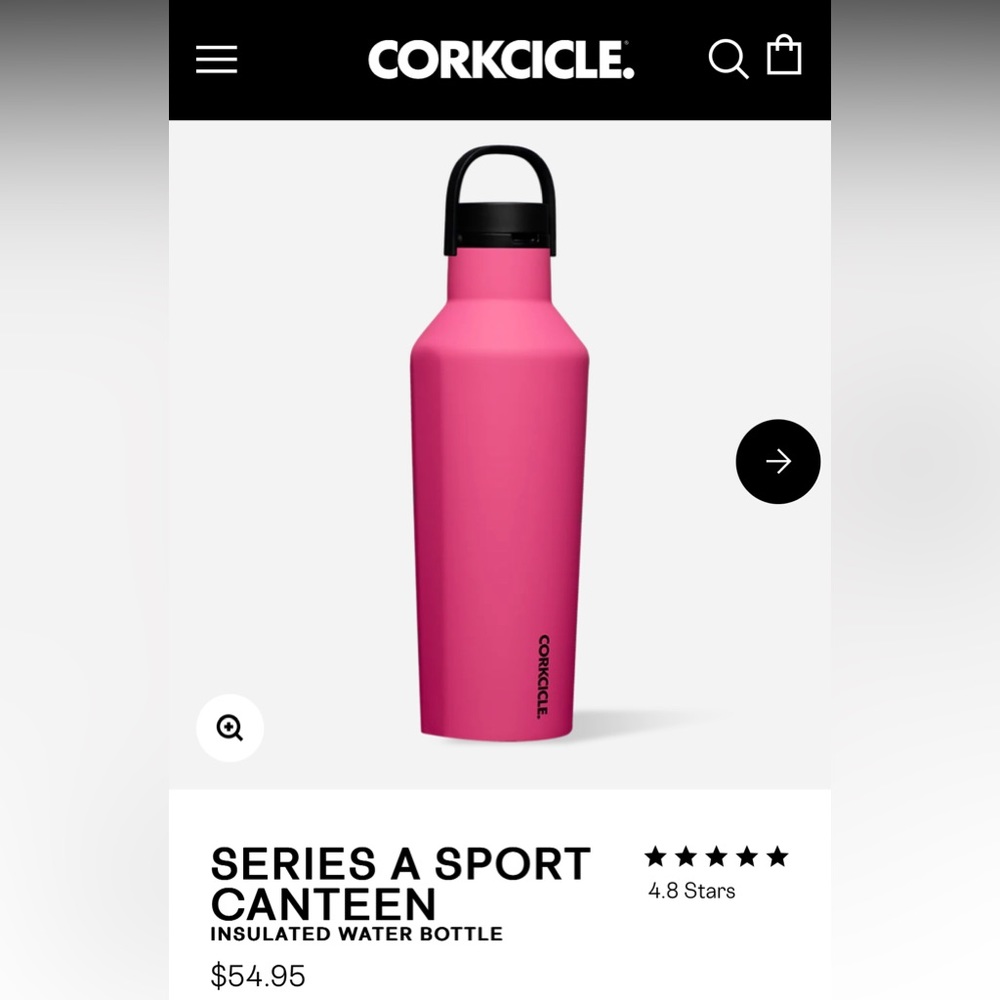 CORCKCICLE SERIES A SPORT CANTEEN
INSULATED 32oz WATER BOTTLE